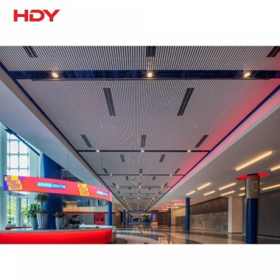 Professional Airport Suspended Linear Pipe Aluminum Metal Straight Tube Ceiling